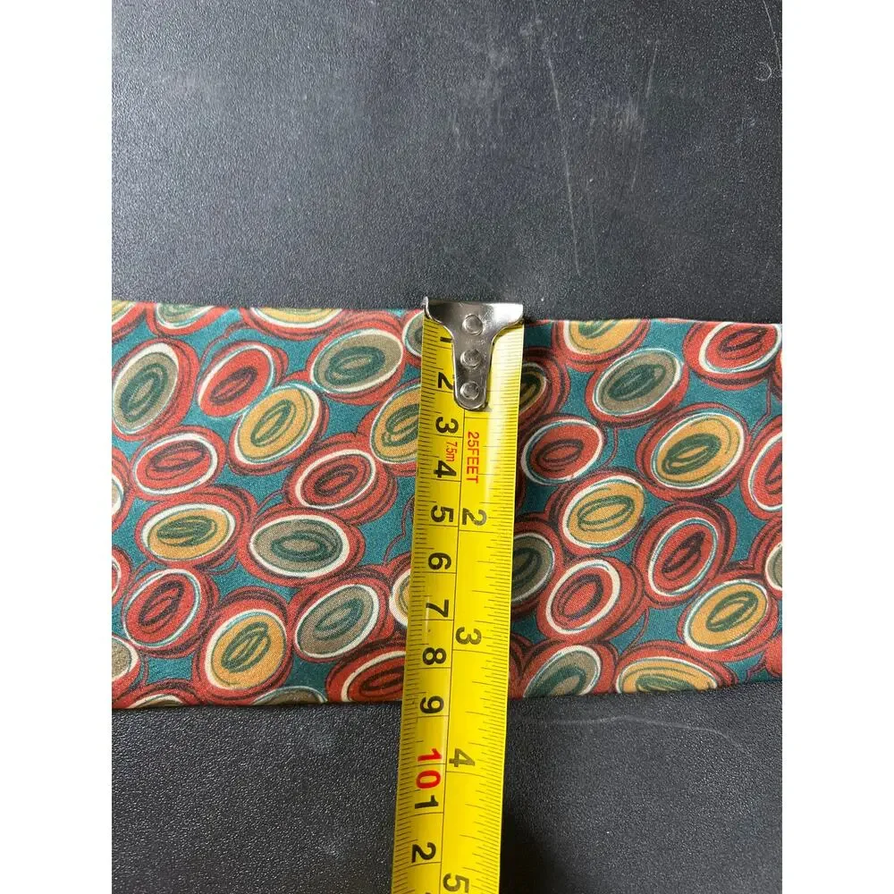 Christian Dior Monsier Paisley Circle Design Silk Necktie Red